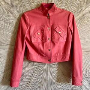 Worth Pink Leather Jacket